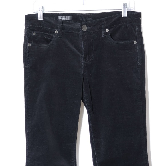 KUT From The Kloth Diana Stretch Corduroy Skinny Black Pants SIZE 6 - Picture 4 of 13